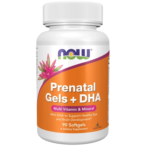 NOW - Prenatal Gels + DHA - 90 kapsułek